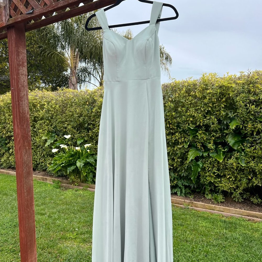 Azazie Dress - Dusty Sage - Formal Event Dress - Size 0